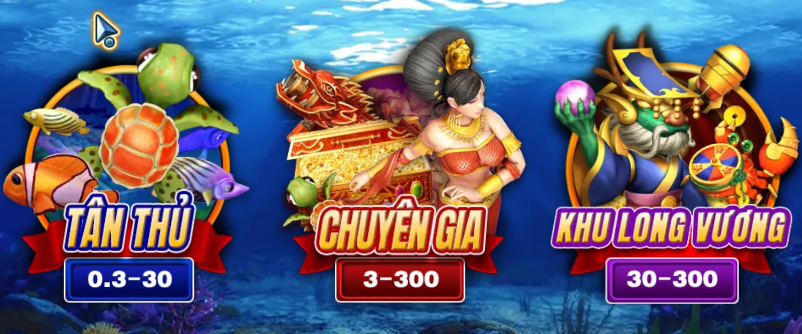 Game chia thành nhiều phòng chơi với mức cược khác nhau