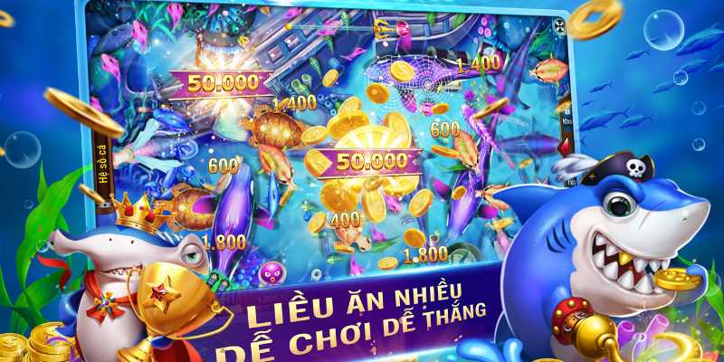 Điểm số trong game được tính dựa trên loại cá hoặc sinh vật biển bị tiêu diệt