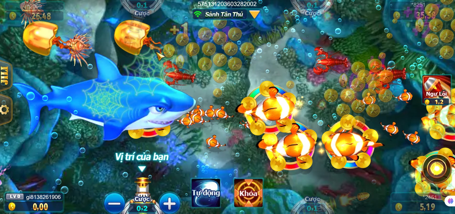 Đại boss cá mập xuất hiện